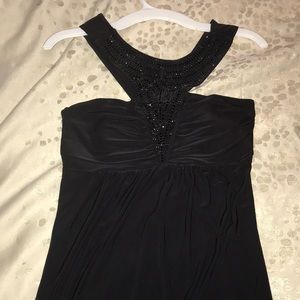 Charlotte Russe black sequin neck line shirt